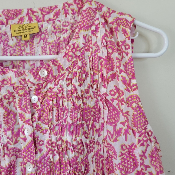 Roberta Roller Rabbit Isola Printed Fit-and-Flare Dress Medium - Picture 4 of 9